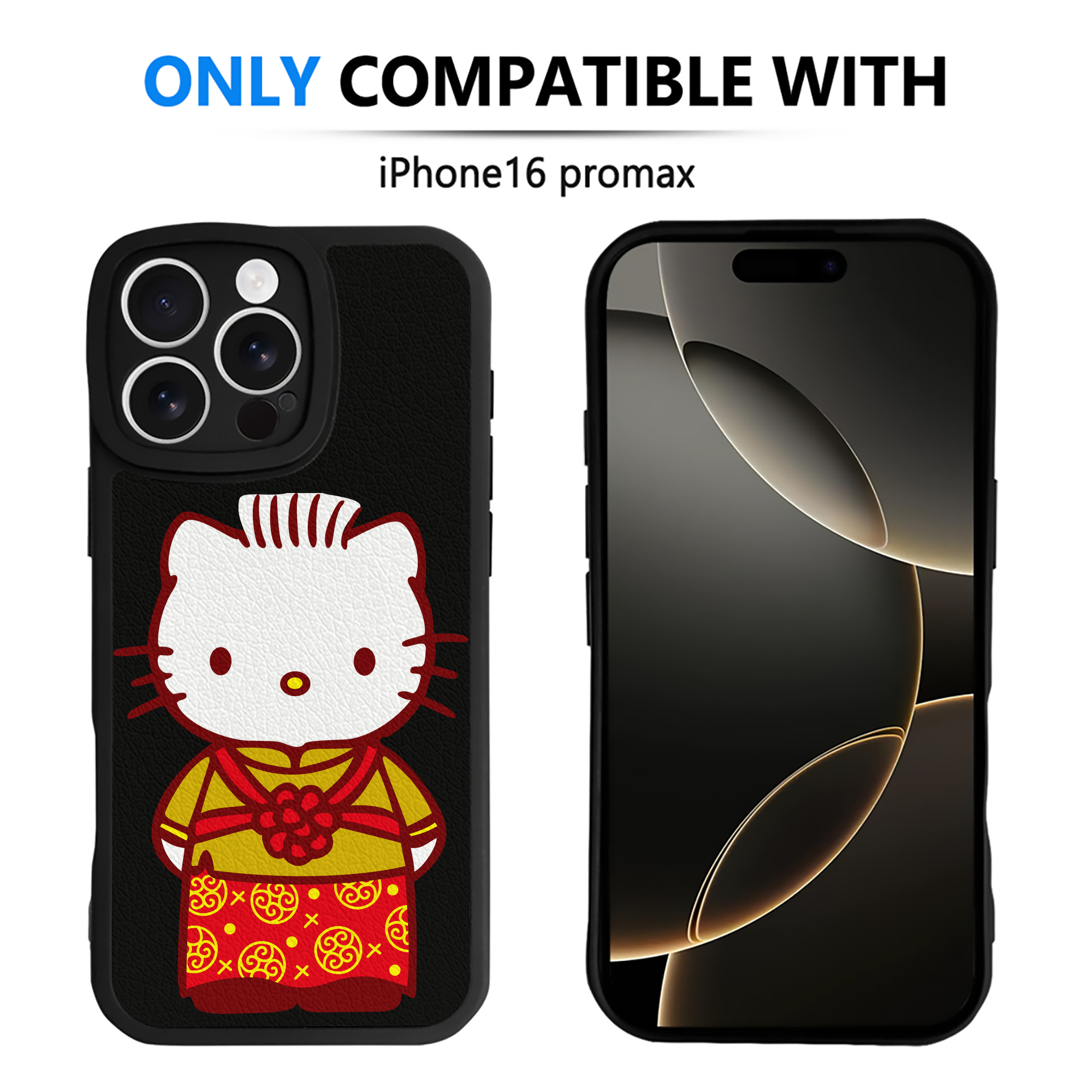 （画像用） Hello Kitty ハローキティ 【iPhone 16シリーズ対応】シリコンスマホケース（レザー調） 材質：シリコン